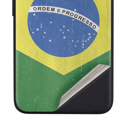 Brazil Flag Distressed Google Pixel 4a Skin
